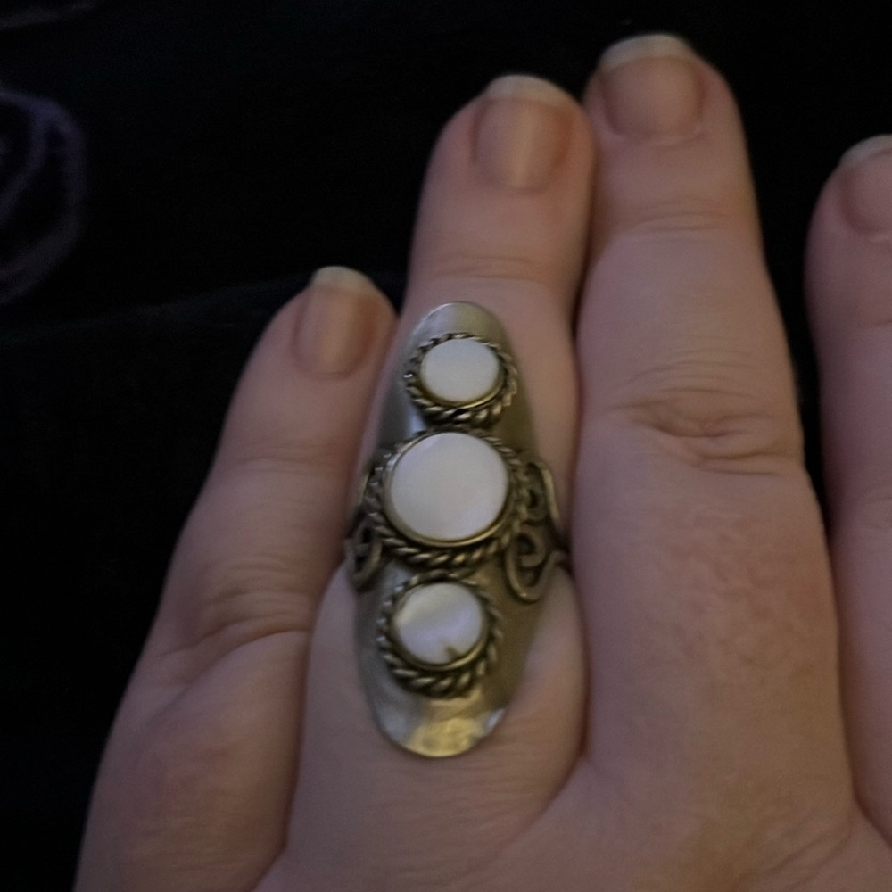 Adjustable moonstone fashion ring